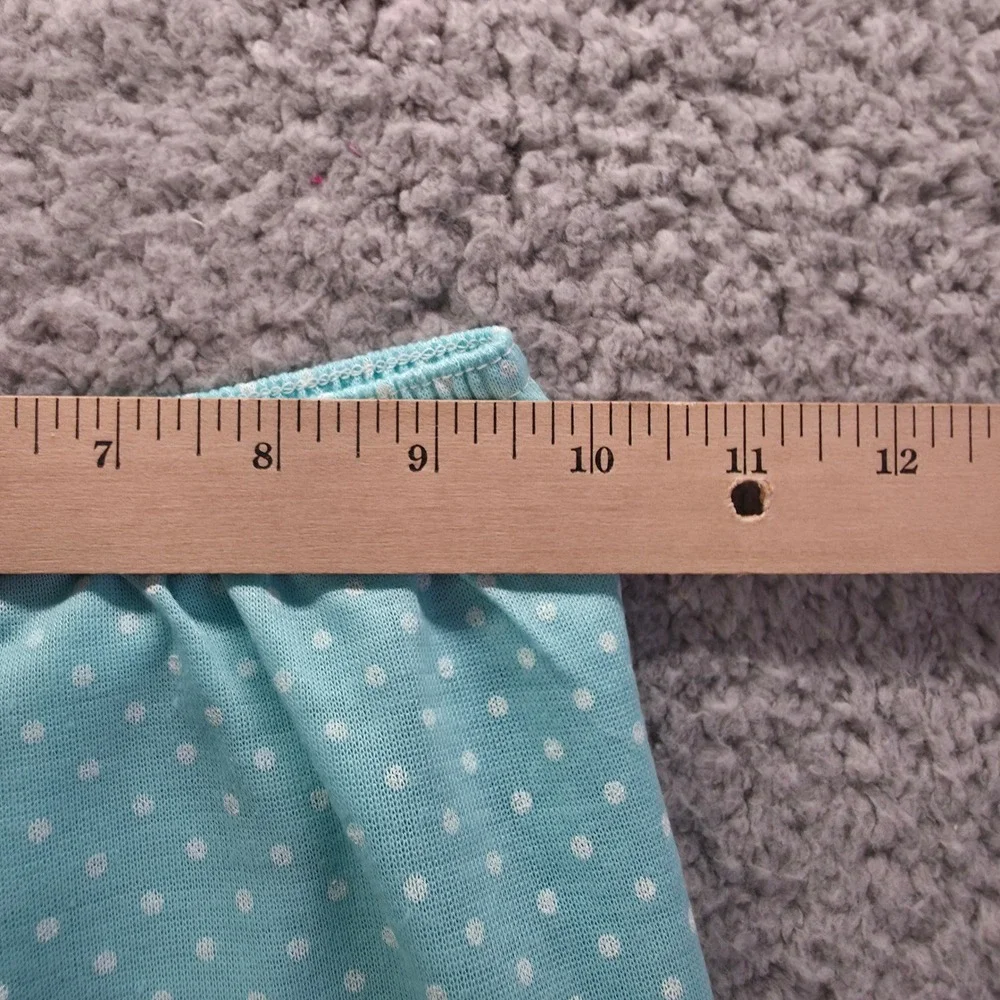 Vintage Pajama Party Kids Size 6 Polka Dot 2pc Pajama Set Blue 90s USA